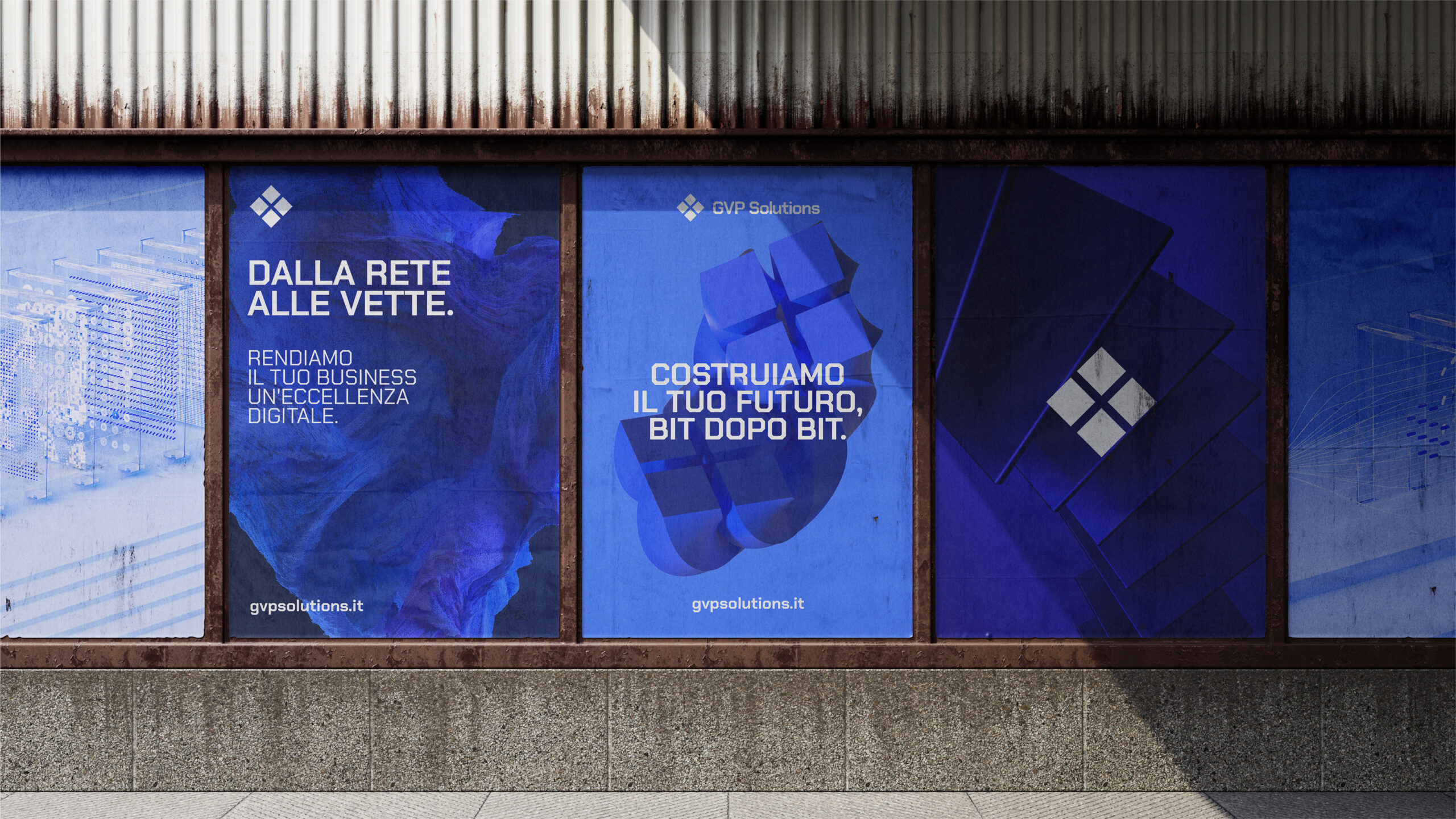 Poster design e coordinato grafico per gvp solutions