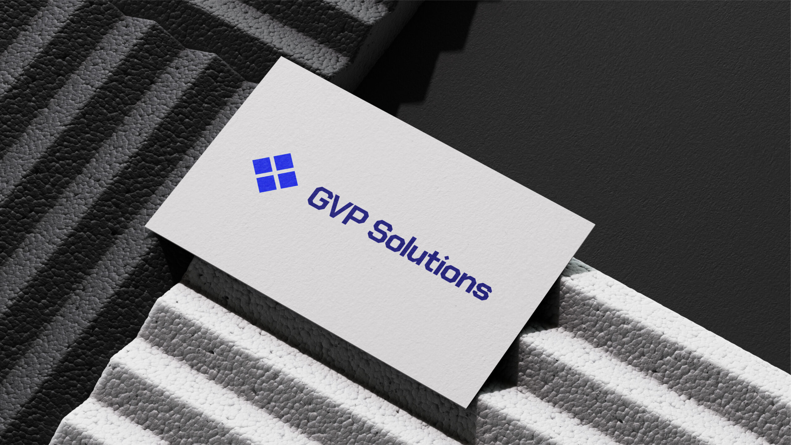 Biglietto da visita per brand identity gvp solutions