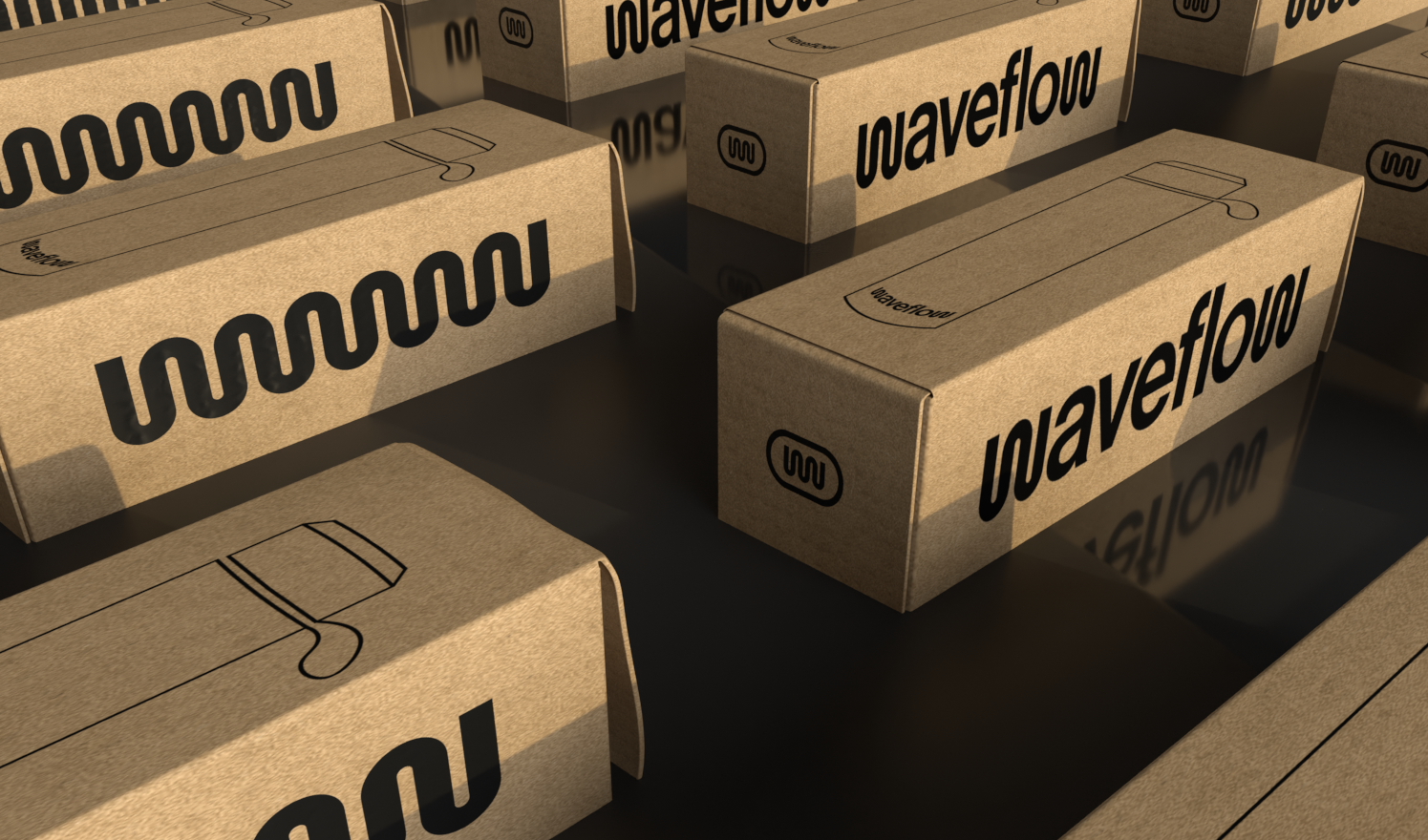 packaging design per borracce e brand identity waveflow