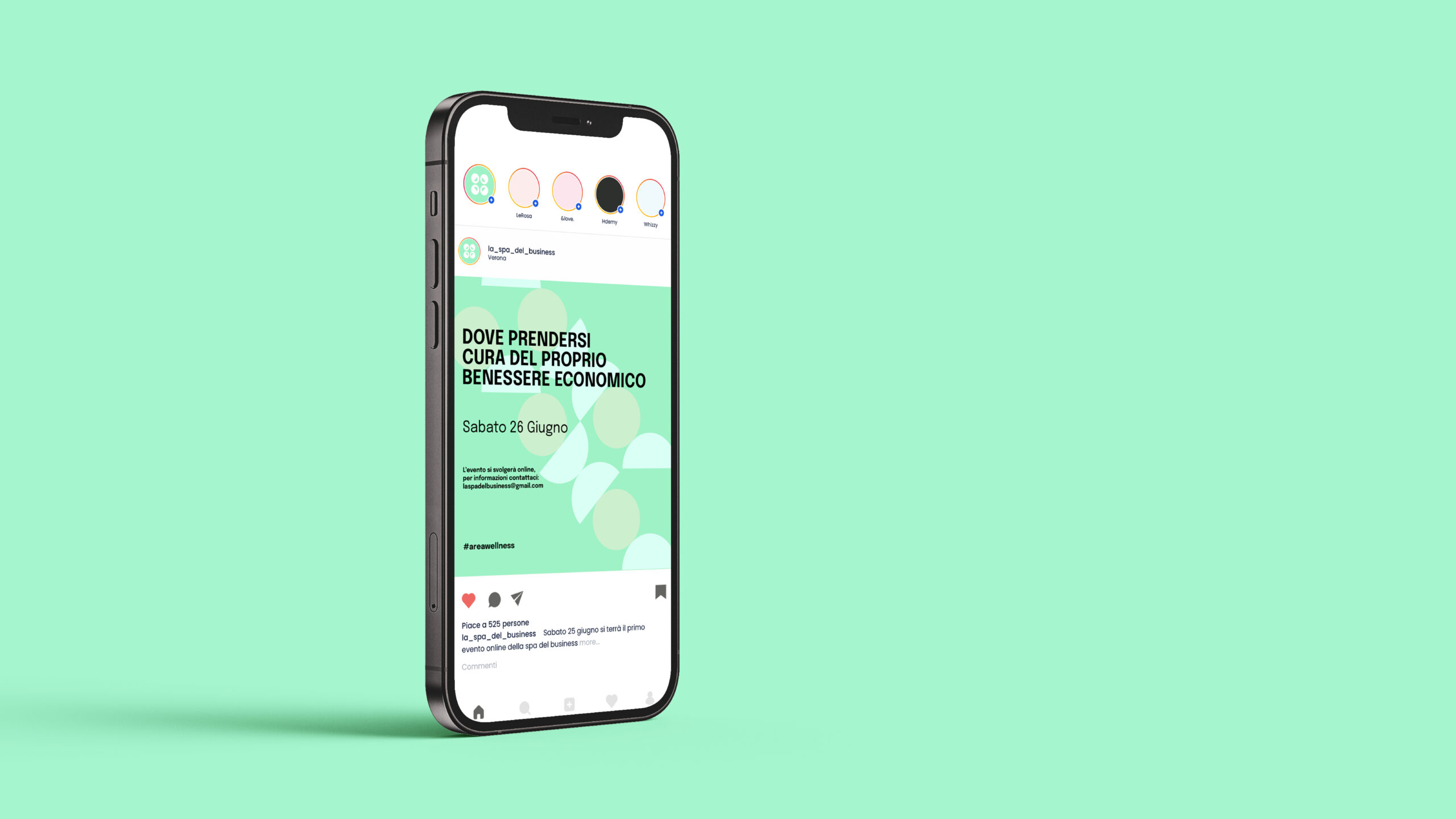 Design di un volantino per evento da pubblicare sui social