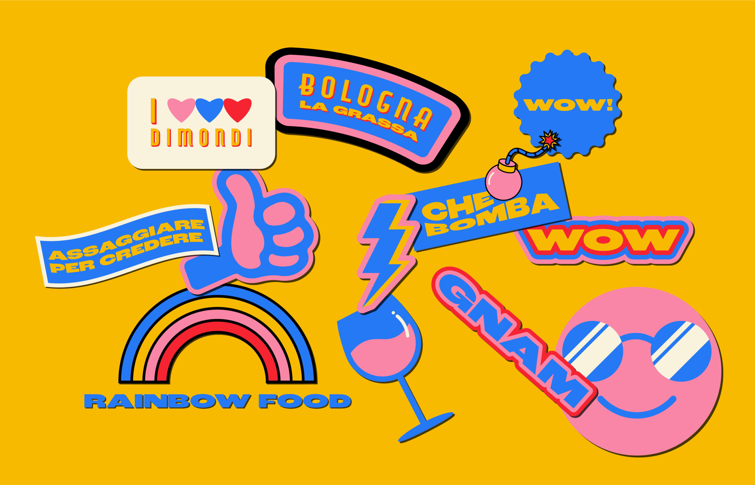 Sticker per brand identity Dimondi